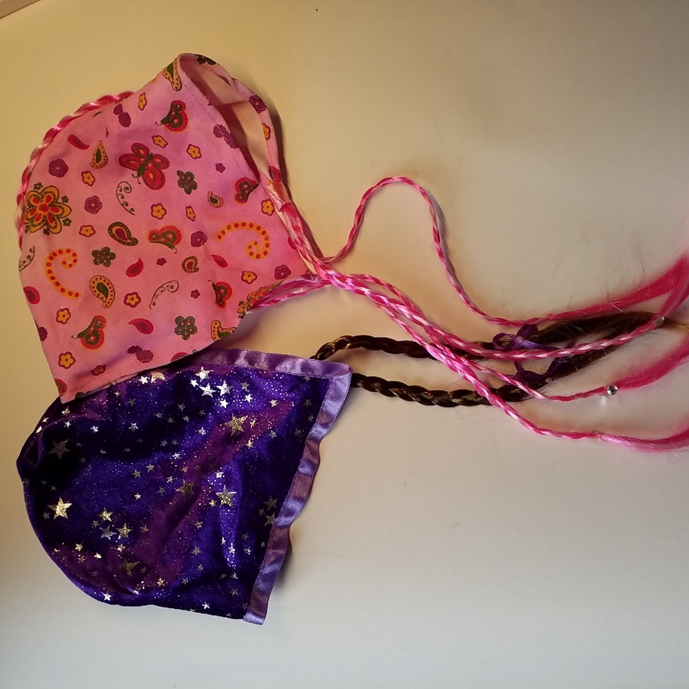 3/$15 Claire's HEADBAND HEADSCARVES SET of TWO with BRAIDS Y2K festival
